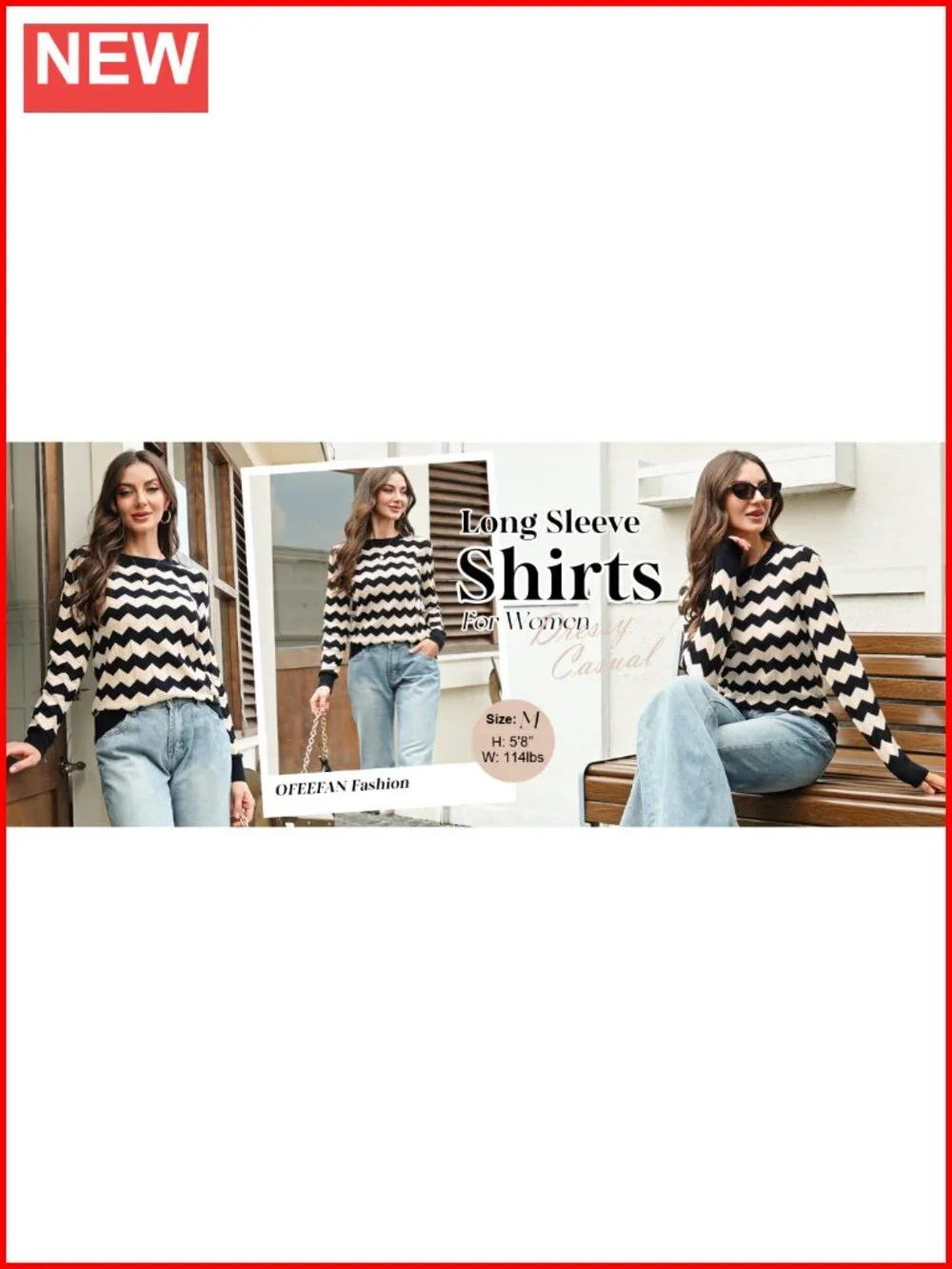 Women's Crew Neck Long Sleeve Knit Pullover Sweater Casual Fall